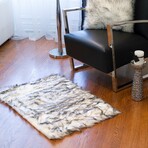 Luxe Hudson Faux Sheepskin Single Rug (Black)