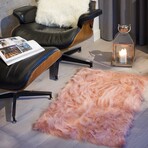 Luxe Hudson Faux Sheepskin Single Rug (Black)