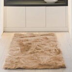 Luxe Hudson Faux Sheepskin Trio Rug (Black)