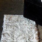 Luxe Hudson Faux Sheepskin Single Rug (Black)