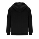 Oversized High Neck Hoodie // Black (XS)