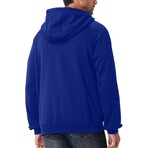 Oversized High Neck Hoodie // Blue (XS)