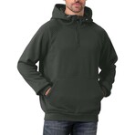 Oversized High Neck Hoodie // Dark Grey (XL)