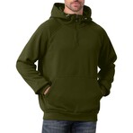 Oversized High Neck Hoodie // Army Green (2XL)