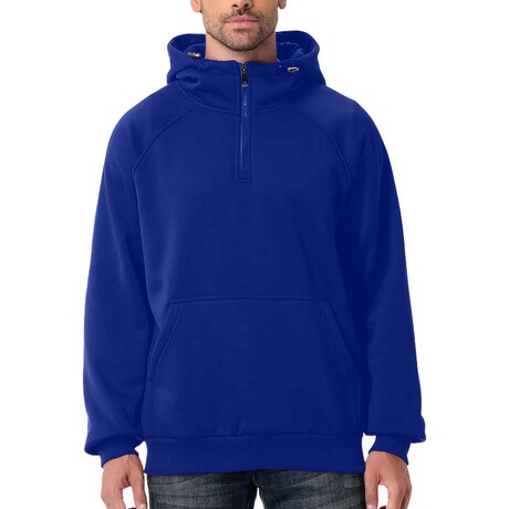 Oversized High Neck Hoodie // Blue (XS)