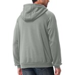 Oversized High Neck Hoodie // Light Grey (S)