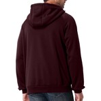 Oversized High Neck Hoodie // Dark Red (XL)