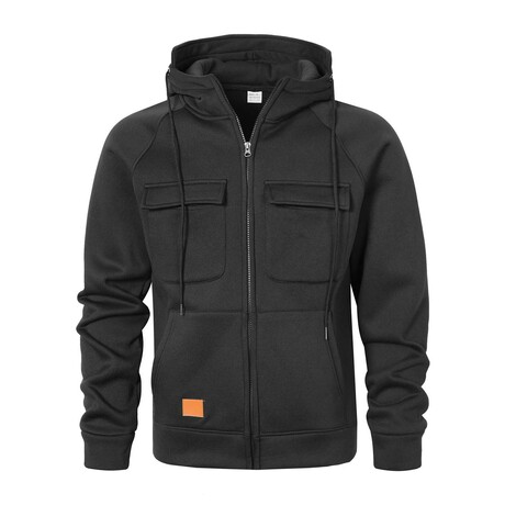 Full Zip Utility Hoddie // Black (XS)