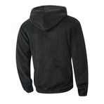 Full Zip Fleece Hoodie // Black (S)