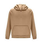 Oversized High Neck Hoodie // Khaki (L)
