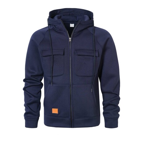 Full Zip Utility Hoddie // Navy Blue (XS)