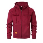 Full Zip Utility Hoddie // Burgundy (2XL)