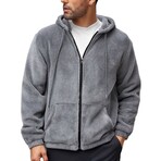 Full Zip Fleece Hoodie // Gray (M)