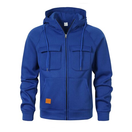 Full Zip Utility Hoddie // Blue (XS)