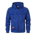 Full Zip Utility Hoddie // Blue (S)