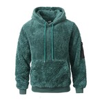 Fleece Hoodie // Dark Green (XS)