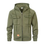 Full Zip Utility Hoddie // Army Green (XS)