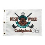 Chevy Chase // Signed 'Caddyshack Bushwood' 18x13 Golf Pin Flag