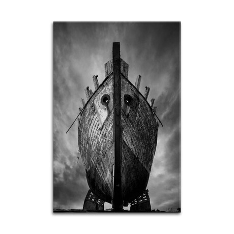 Drakkar B&W Print on Acrylic Glass by Sebastien Del Grosso (16"H x 24"W x 0.25"D)