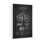 Bike Charcoal VII Patent Blueprint Print on Acrylic Glass by Aged Pixel (16"H x 24"W x 0.25"D)