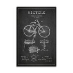 Bike Charcoal VII Patent Blueprint Print on Acrylic Glass by Aged Pixel (16"H x 24"W x 0.25"D)