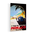 Grandprix Automobile Monaco 1933 Print on Acrylic Glass by Vintage Apple Collection (16"H x 24"W x 0.25"D)