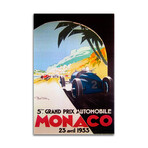 Grandprix Automobile Monaco 1933 Print on Acrylic Glass by Vintage Apple Collection (16"H x 24"W x 0.25"D)