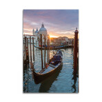 Gondola At Sunset, Venice Print on Acrylic Glass by Matteo Colombo (16"H x 24"W x 0.25"D)