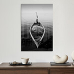 Canoe And A Heron Print on Acrylic Glass by Moises Levy (16"H x 24"W x 0.25"D)