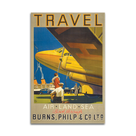Art Travel Print on Acrylic Glass by Vintage Apple Collection (16"H x 24"W x 0.25"D)
