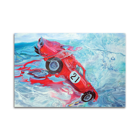 Ferrari No. 21 Print on Acrylic Glass by Marcello Petisci (24"H x 16"W x 0.25"D)