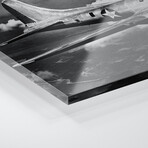 1940s World War II Airplane Boeing B-17E Bomber Flying Through Clouds Print on Acrylic Glass by Vintage Images (24"H x 16"W x 0.25"D)