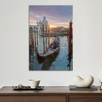 Gondola At Sunset, Venice Print on Acrylic Glass by Matteo Colombo (16"H x 24"W x 0.25"D)