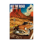 66 Desert Cruise Print on Acrylic Glass by Old Red Truck (16"H x 24"W x 0.25"D)