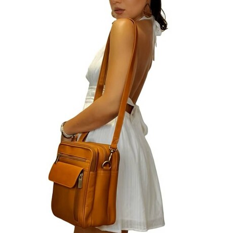 Daza Messenger Bag Vaquetta Leather (Black)