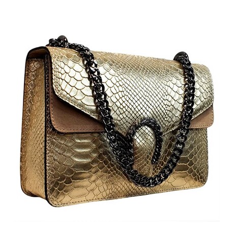 Sibilla Chain Shoulder Bag & Crossbody Italian Leather (White)