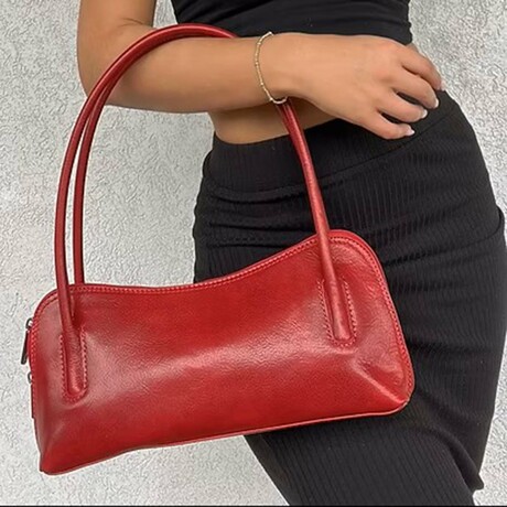 Caterina Medium Simple Handbag Italian Leather (Black)