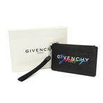 Givenchy // Cotton + Polyester + Elastane Mini Pochette Pouch // Black // Pre-Owned