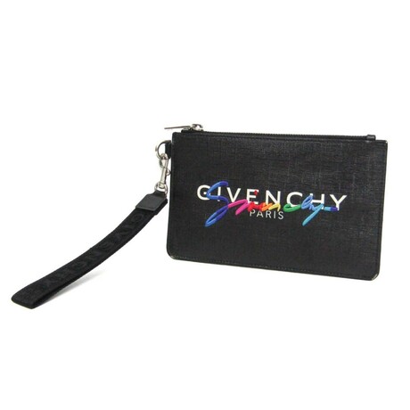 Givenchy // Cotton + Polyester + Elastane Mini Pochette Pouch // Black // Pre-Owned