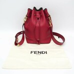 Fendi // Mon Tresor Leather Bucket Bag // Red // Pre-Owned