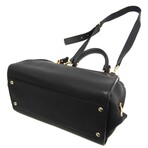 Ferragamo // Leather Gancini Sofia Handbag // Black // Pre-Owned