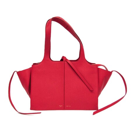 Celine // Leather Trifold Small Shoulder Bag // Red  // Pre-Owned