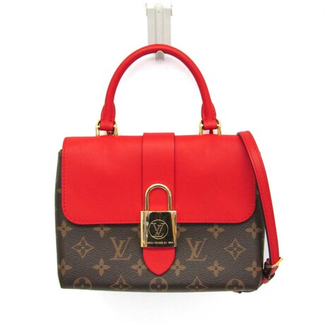 Louis Vuitton // Monogram-Coated Canvas + Leather Iconic Handbag // Monogram Brown + Red // Pre-Owned