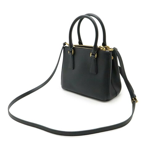 Prada // Saffiano Leather Galleria Handbag // Black // Pre-Owned