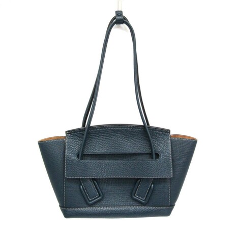 Bottega Veneta // Leather The Arco Handbag // Navy Blue // Pre-Owned