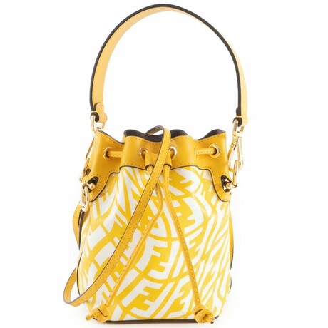 Fendi // PVC + Leather Mini Mon Tresor Bucket Bag // Yellow // Pre-Owned