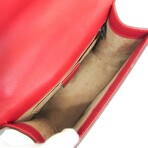 Gucci // Leather Sylvie Signature Hardware Handbag // Red // Pre-Owned