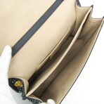 Fendi // Velvet + Leather KAN Signature Bag // Light Blue + Navy Blue + Yellow // Pre-Owned