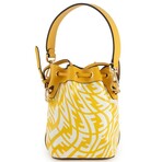 Fendi // PVC + Leather Mini Mon Tresor Bucket Bag // Yellow // Pre-Owned