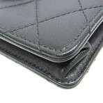 Chanel // Leather + Faux Pearl Matelasse Chain Shoulder Bag // Black // Pre-Owned